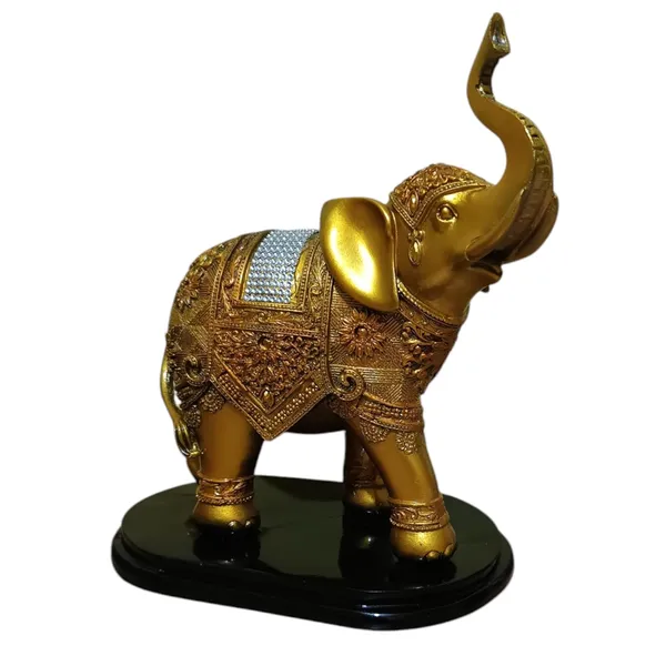 Golden_The_Spiritual_Living_Fengshui_Trunk_Up_Elephant_Couple_Statue_For_Good_Luck_Home_Decor_Showpiece_Figurine_Wildlife_Animal_Statue_Polyresin