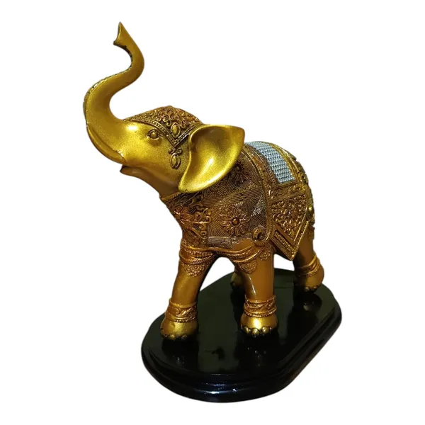 Golden_The_Spiritual_Living_Fengshui_Trunk_Up_Elephant_Couple_Statue_For_Good_Luck_Home_Decor_Showpiece_Figurine_Wildlife_Animal_Statue_Polyresin