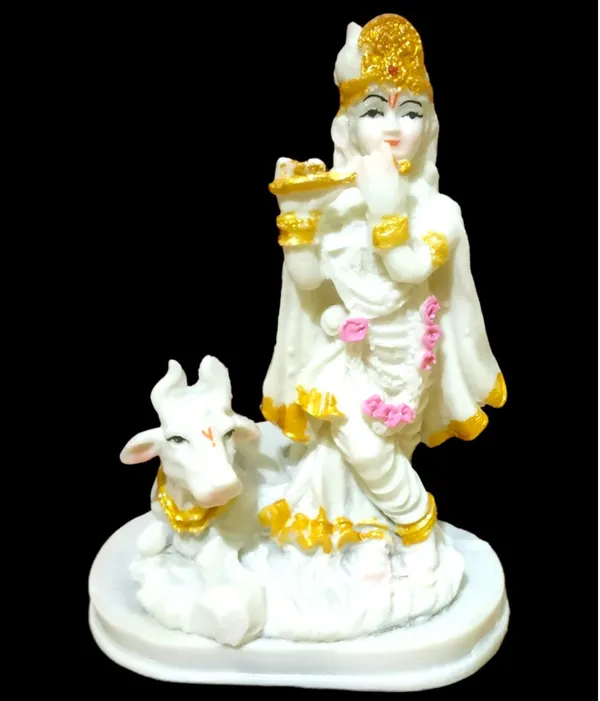 White_Krishna_Kanha_Gopala_Idol_Murti_Statue_Showpiece_Gift_For_Puja_Resin