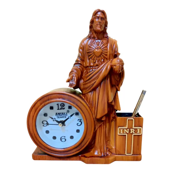 Jesus_Statue_And_Table_Clock_for_Home_Decor