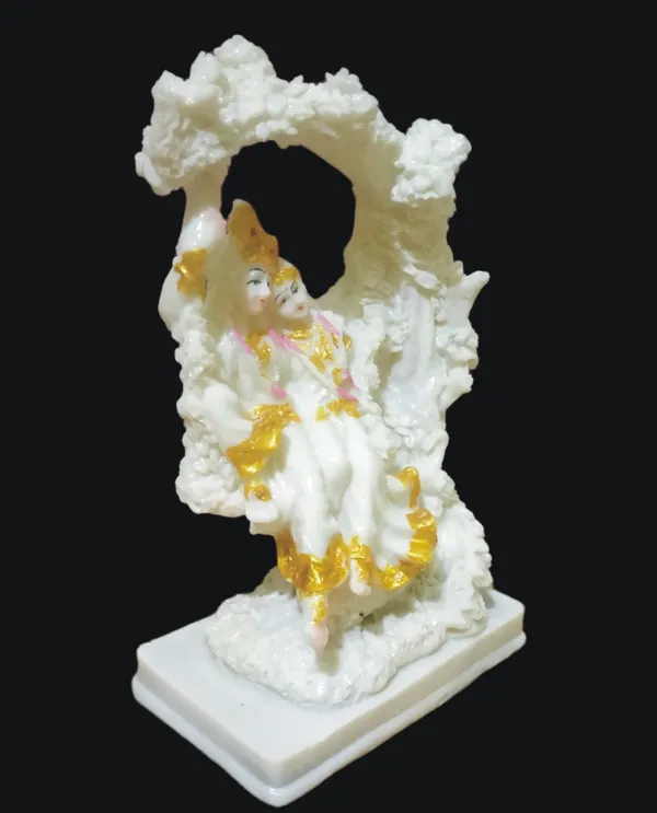 White_Radha_Krishna_Kanha_Makhan_Chor_Kanahiya_Murti_Idol_Statue_Polyresin