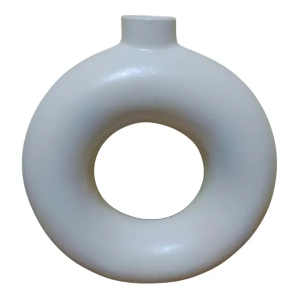 White_Flower_Pot_Vase_Decorative_Showpiece_Home_Office_Room_Decor_Ceramic_Pack_Of_2