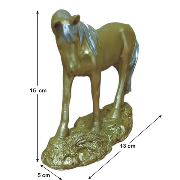 Golden_Resin_Portable_Lighted_Handmade_Painted_Horse_Statue