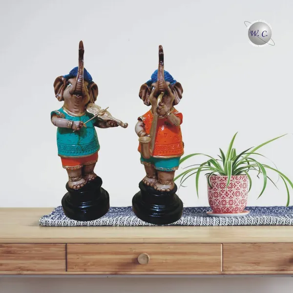 Multicolor_The_Spiritual_Living_Fengshui_Trunk_Up_Elephant_Couple_Statue_For_Good_Luck_Home_Decor_Showpiece_Figurine_Wildlife_Animal_Statue_Polyresin_Pack_Of_2