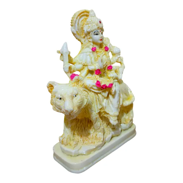 Durga_Mata_Devi_With_Lion_Idol_Murti_Statue_Spiritual_Pooja_Figurine_Worship