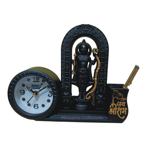 Multicolor_Ram_Lala_Idol_Murti_Statue_With_Table_Clock_Pen_Stand_Holder_Decorative_Showpiece_Plastic