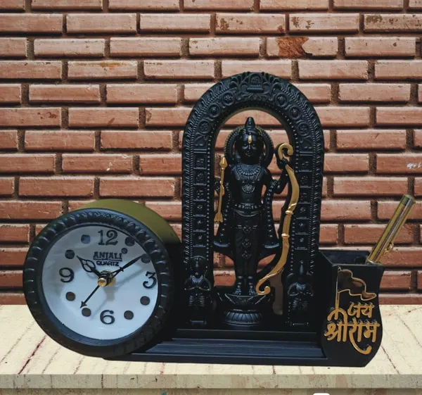 Multicolor_Ram_Lala_Idol_Murti_Statue_With_Table_Clock_Pen_Stand_Holder_Decorative_Showpiece_Plastic