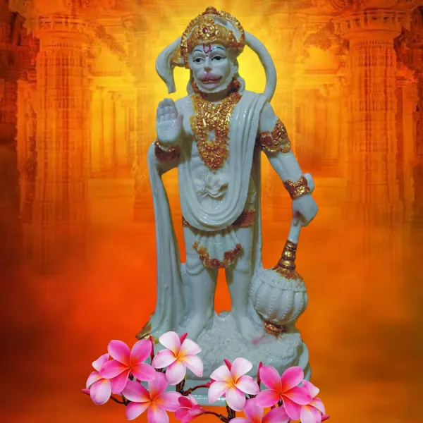 White_Hanuman_Bajrangbali_Murti_Idol_Statue_For_Puja_Ghar_Home_Decor_Marble_Dust