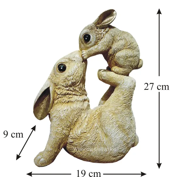 Rabbit_Mumma_Baby_Statue_Decorative_Showpiece_Gift_Item