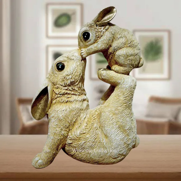 Rabbit_Mumma_Baby_Statue_Decorative_Showpiece_Gift_Item