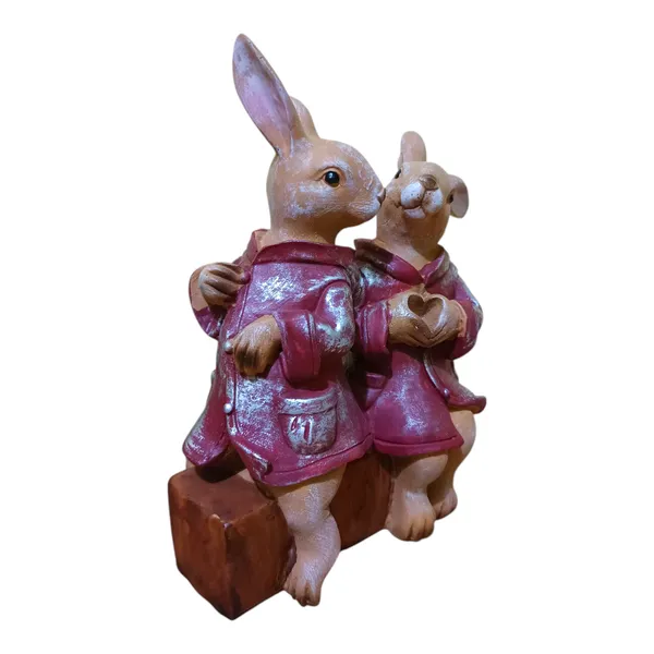 Rabbit_Couple_Statue_Animal_Figurine_Fengshui_Gift_Item_Showpiece_Polyresin