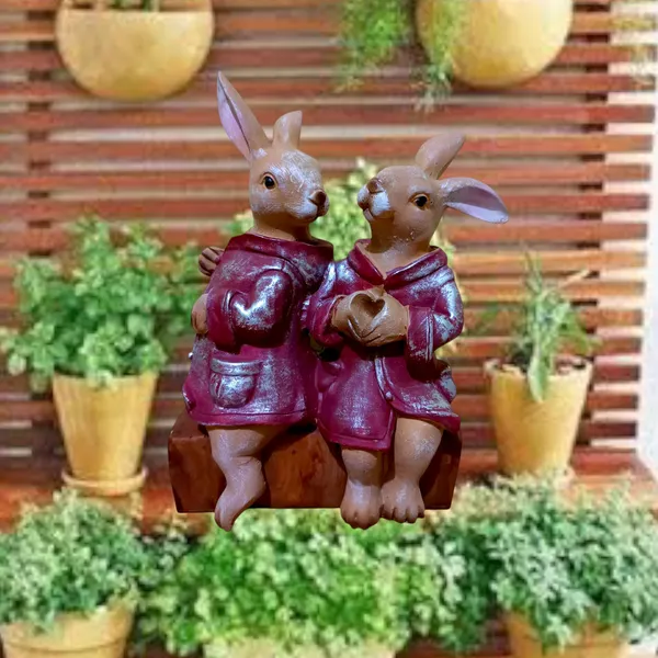 Rabbit_Couple_Statue_Animal_Figurine_Fengshui_Gift_Item_Showpiece_Polyresin