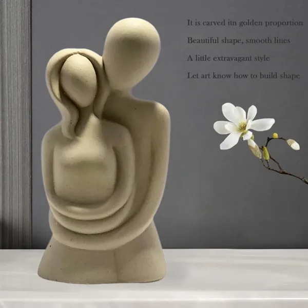 Grey_Couple_Statue_Gift_Item_Pair_Sculpture_Figurine_Decorative_Showpiece_Polyresin