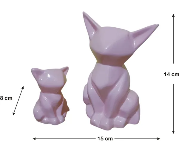 Multicolor_Mumma_And_Baby_Statue_Mother_Child_Cat_Animal_Figurine_Showpiece_Home_Decor_Ceramic_Pack_Of_2