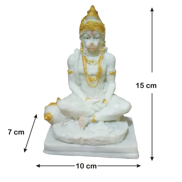White_Hanuman_Bajrangbali_Murti_Idol_Statue_For_Puja_Ghar_Home_Decor_Marble_Dust