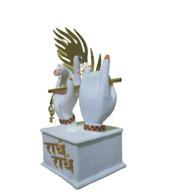 Krishna_Ji_Hand_with_Flute_Home_Decoration_Showpiece_White_Krishna_Hand_Statue_with_Flute_Morpankh_for_Gift_Home_Interior_Living_Room_Bedroom_Temple_Office_Decor