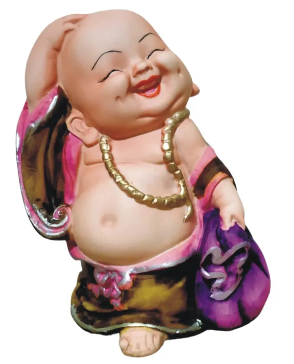 Laughing_Buddha_Statue_Multicolor_Resin_Handmade_Textured