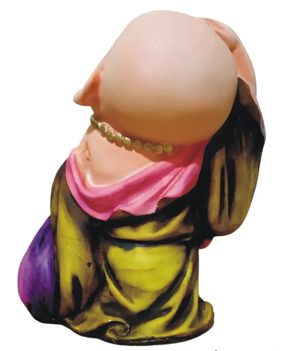 Laughing_Buddha_Statue_Multicolor_Resin_Handmade_Textured