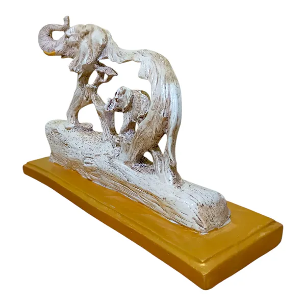 Elephant_on_Wooden_Resin_Base_|_Handicraft_|_Showpiece_|_Animal_Figurines