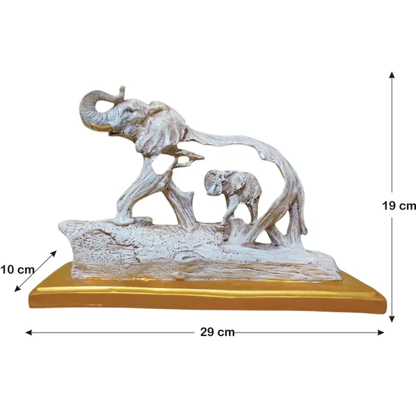 Elephant_on_Wooden_Resin_Base_|_Handicraft_|_Showpiece_|_Animal_Figurines