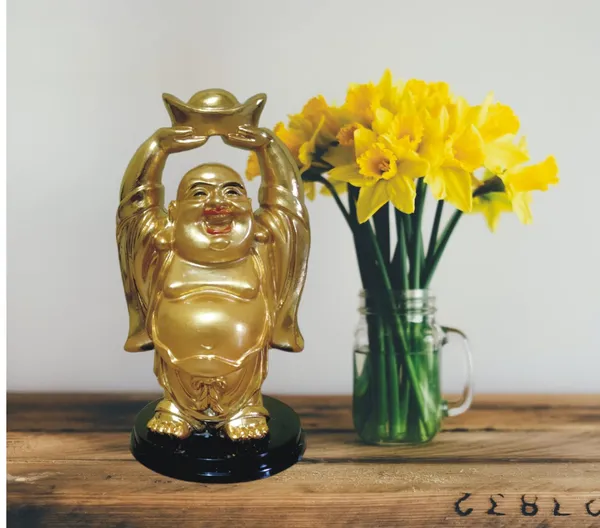 Winsome_Collection_Golden_Laughing_Buddha_Idol_Statue