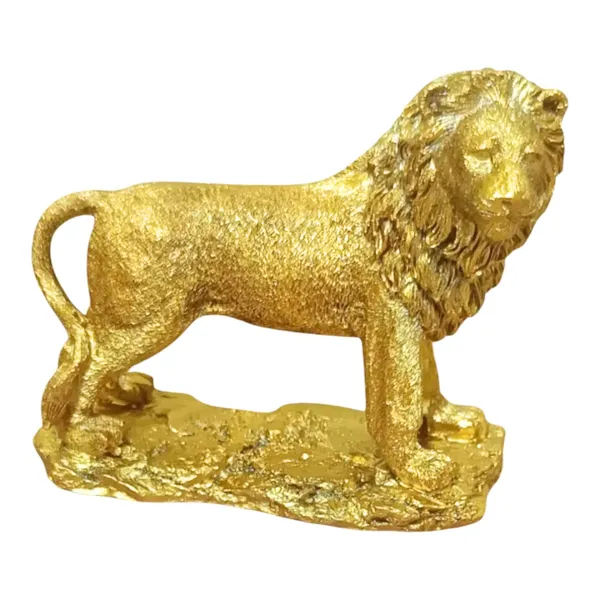Golden_Resin_Portable_Lightweight_Handmade_Painted_Lion_Statue