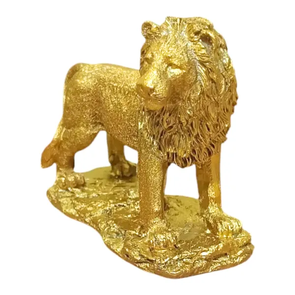 Golden_Resin_Portable_Lightweight_Handmade_Painted_Lion_Statue
