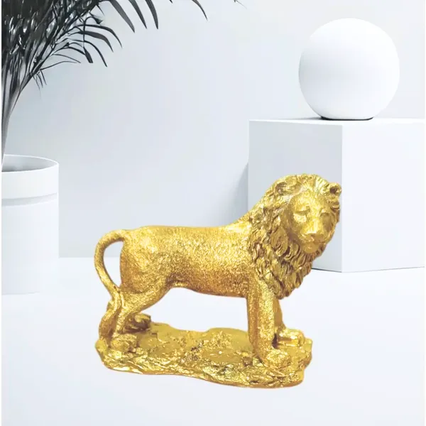 Golden_Resin_Portable_Lightweight_Handmade_Painted_Lion_Statue