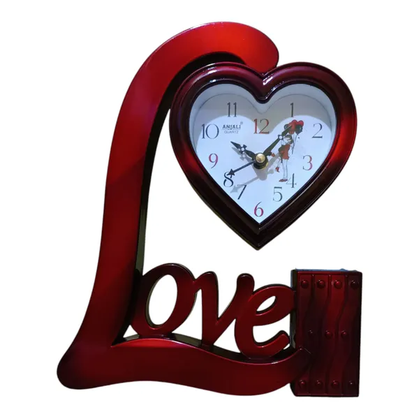 Love_Shape_Table_Clock_Pen_Stand_Holder_Decorative_Showpiece