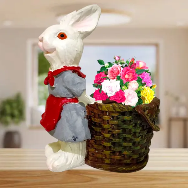 Rabbit_Statue_Animal_figurine_Decorative_Showpiece_Flower_Pen_stand_Holder_Coin_box_Gift_Item