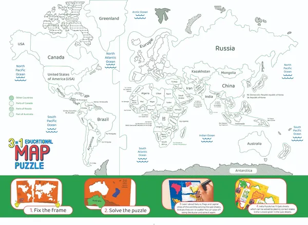 3_in_1_Educational_World_Map_Puzzle_with_40_Reusable_Quiz_Sheets_(Includes_World_Map,_India_Map_and_Europe_Map)