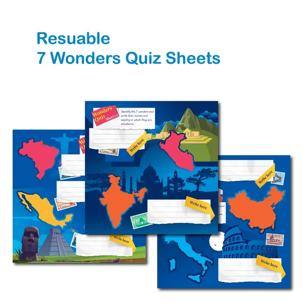3_in_1_Educational_World_Map_Puzzle_with_40_Reusable_Quiz_Sheets_(Includes_World_Map,_India_Map_and_Europe_Map)