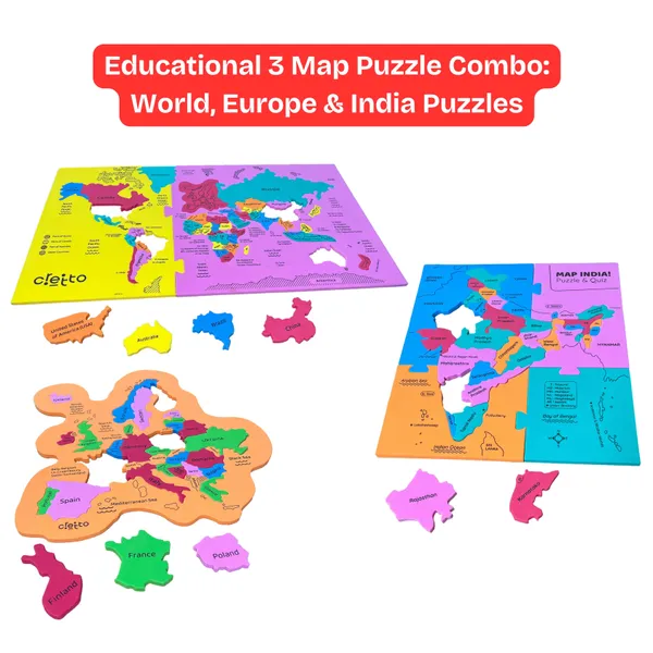 Educational_Map_Puzzle_Combo:_Map_Puzzle_of_World,_Europe_&_India