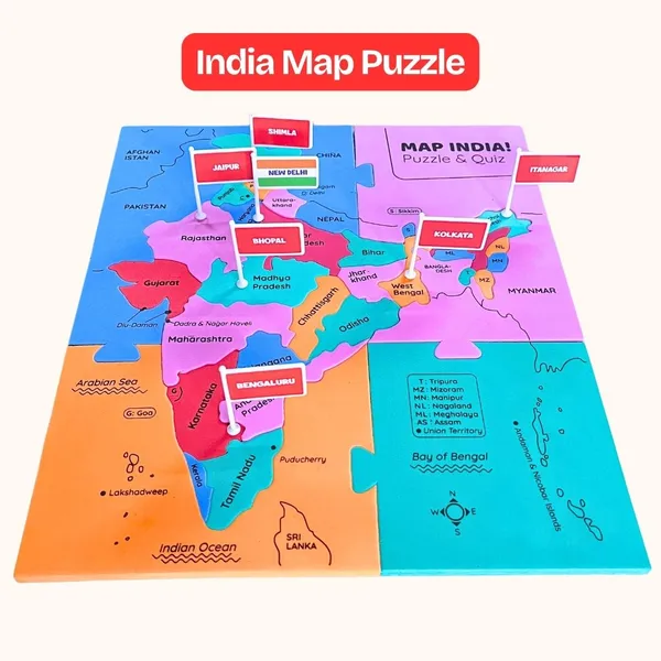India_Map_Puzzle_with_State_Capitals