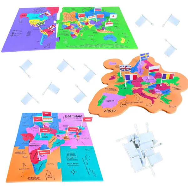 India,_World_&_Europe_Map_Puzzle_with_Capitals_Learn_Capitals_and_Country_Flags