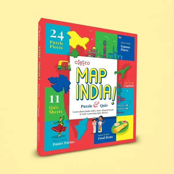 Map_India_Puzzle_with_Flags_&_11_Self_Mastery_Interactive_Quiz_Sheets
