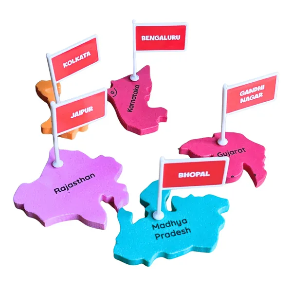 Map_India_Puzzle_with_Flags_&_11_Self_Mastery_Interactive_Quiz_Sheets