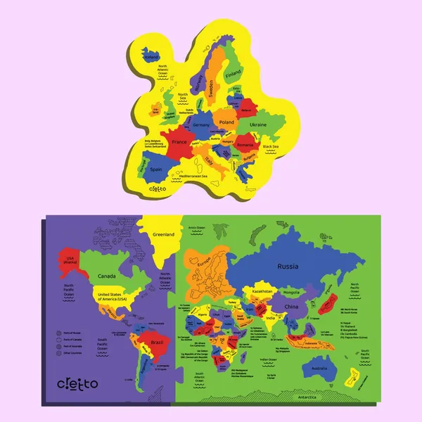 World_Map_&_Europe_Map_Puzzle