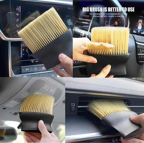 3_Pcs_Combo_Interior_Cleaning_Brush_Multipurpose_Car_Interior_Ac_Vent_Dashboard_Dust_Dirt_Cleaner_With_Microfiber_Double_Layered_Cloth_400_Gsm,40X40_Cm_Towel_(2_Brush_And_Microfibre_Cloth)
