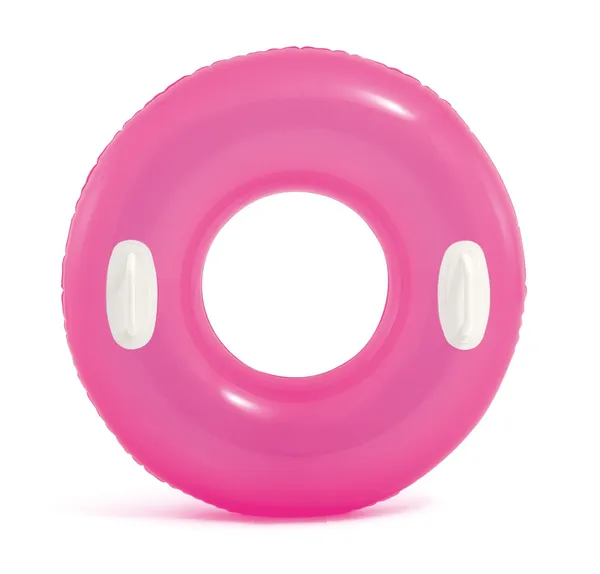 30"_Inflatable_Tube_Swim_Ring_With_Handles_-_Blow_Up_Floating_Raft_Tube_For_Swimming_Pool_Beach_For_8+_Years