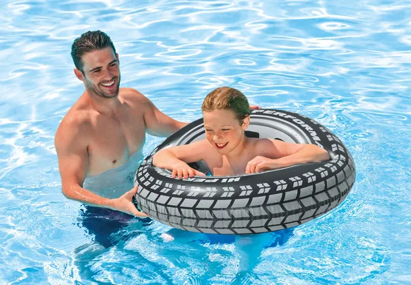 36"_(9+_Year)_Giant_Tire_Inflatable_Swimming_Pool_Tube_For_Adults_Big_Size_Cool_Black_Wheel_Tire_Men_Swimming_Ring_Pool_Float_Tube_Circle_Summer_Water_Toys_Air_Mattress