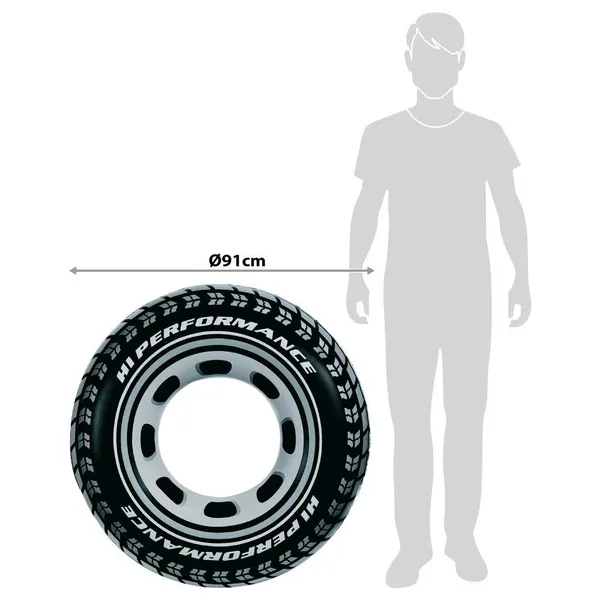 36"_(9+_Year)_Giant_Tire_Inflatable_Swimming_Pool_Tube_For_Adults_Big_Size_Cool_Black_Wheel_Tire_Men_Swimming_Ring_Pool_Float_Tube_Circle_Summer_Water_Toys_Air_Mattress