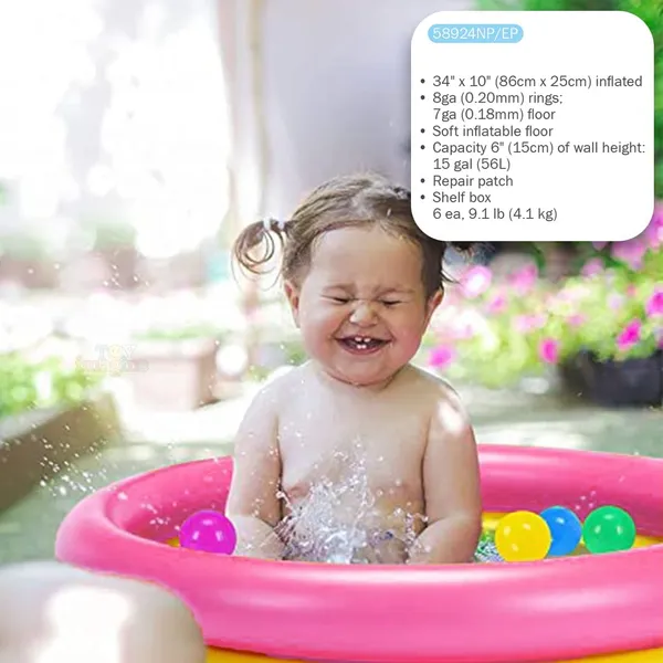 3_Feet_Baby_Pool_Bath_Tub_With_12_Inch_Air_Hammer_Inflation_Pump_For_1-3_Years_Indoor_&_Outdoor_Swimming_Pool_For_Kids