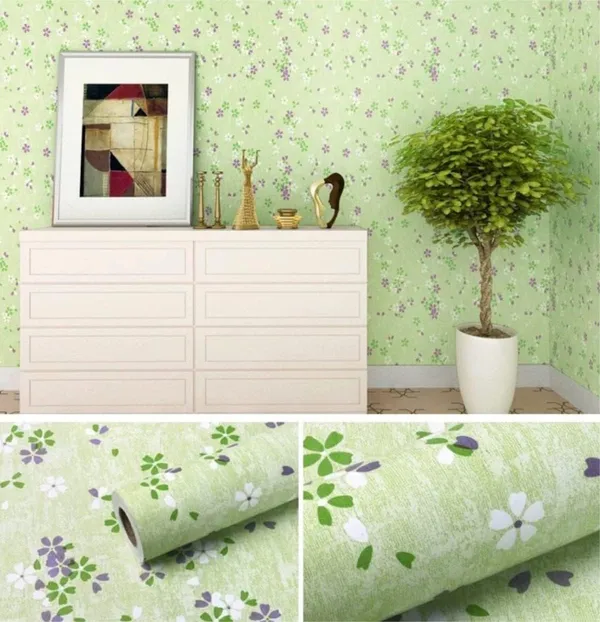Self_Adhesive_Waterproof_Wallpaper_Pvc_Vinyl_Decorative_Wall_Covering_Old_Furniture_Bedroom_Hall_Living_Room_(Summer_Green_Q1_(45_*_300_Cm))