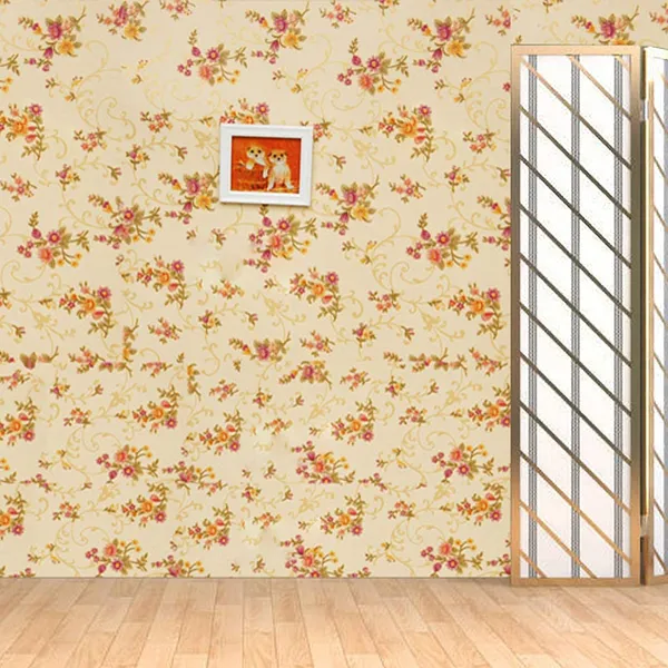 Multicolour_Wall_Sticker_Wallpaper_Diy_Self_Adhesive_Decal_Floral_Bouquet_Floral_Fusion:_Nature_Design_Wallpaper_For_Home_Decor_(Soft_Amber_Q1_(45_*_300_Cm))
