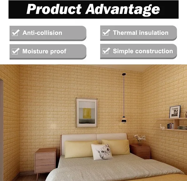 PACK_OF_2/5/10_-_Self-Adhesive_Waterproof_Pe_Foam_3D_Wall_Panels_Wallpaper_Sticker_For_Office,_Living_Room,_And_Home_Decoration_Wallpaper_For_Wall_(Beige_Brick)