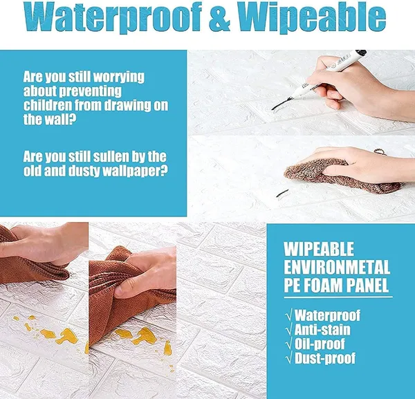 PACK_OF_2/5/10_-_Self-Adhesive_Waterproof_Pe_Foam_3D_Wall_Panels_Wallpaper_Sticker_For_Office,_Living_Room,_And_Home_Decoration_Wallpaper_For_Wall_(Black_Flower)