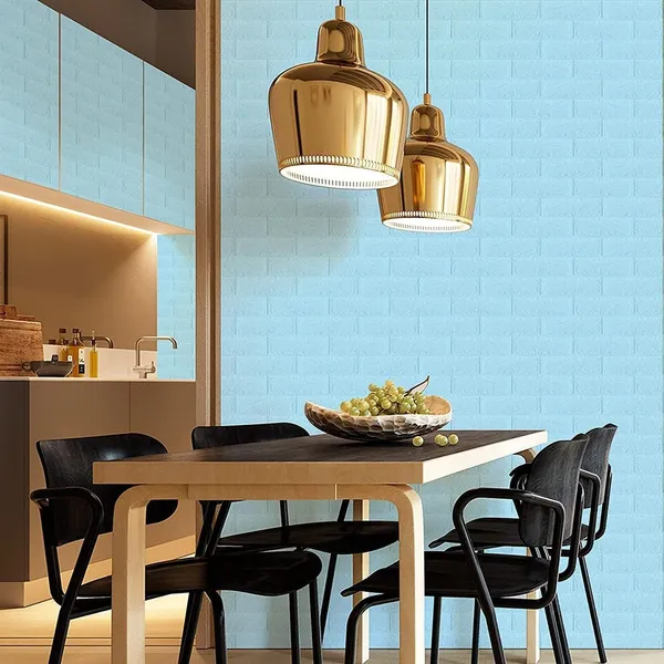 PACK_OF_2/5/10_-_Self-Adhesive_Waterproof_Pe_Foam_3D_Wall_Panels_Wallpaper_Sticker_For_Office,_Living_Room,_And_Home_Decoration_Wallpaper_For_Wall_(Blue_Brick)