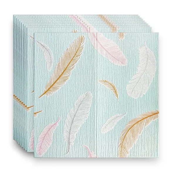 PACK_OF_2/5/10_-_Self-Adhesive_Waterproof_Pe_Foam_3D_Wall_Panels_Wallpaper_Sticker_For_Office,_Living_Room,_And_Home_Decoration_Wallpaper_For_Wall_(Blue_Wing)