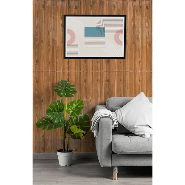 PACK_OF_2/5/10_-_Self-Adhesive_Waterproof_Pe_Foam_3D_Wall_Panels_Wallpaper_Sticker_For_Office,_Living_Room,_And_Home_Decoration_Wallpaper_For_Wall_(Dark_Wood)